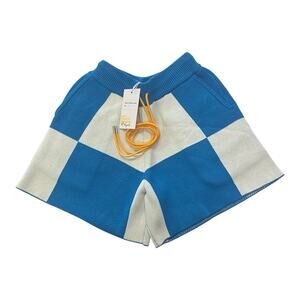 Diet Starts Monday Checkered Jacquard Shorts Blue Men's Small Los Angeles DSM